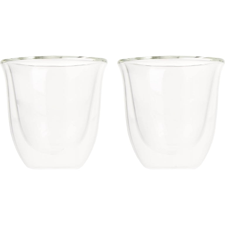 De'Longhi Double Walled Thermo Espresso Glasses, 60 ml Set of 2