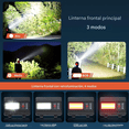 thumbnail image 4 of Lampara Led Recargable Potentes 100000 Lumen Con Luz Trasera Belug, Negro, 4 of 5