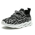 thumbnail image 3 of kkdom Boys Girls Running Walking Sneakers Shoes Comfort Lightweight Breathable Athletic Tennis White and Black 6.5 Toddler, 3 of 7
