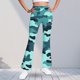 thumbnail image 1 of Pantalones largos con estampado de camuflaje para niñas, forro polar cálido, leggings casuales ligeramente acampanados, traje para niñas de 5 a 16 años., 1 of 6
