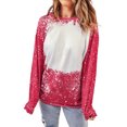 thumbnail image 4 of ABPHQTO Sudadera de Mujer Cuello Redondo Tie-dye Rojo, 4 of 5