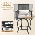 thumbnail image 3 of AECOJOY 3-Piece Dining Set, Height Bar Table with 2 Swivel Stools, 3 of 7