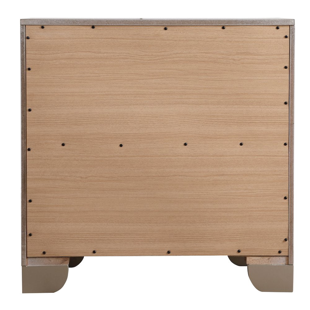 Glory Furniture Hollywood Hills Nightstand in Champagne Color