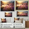 thumbnail image 4 of Designart "Purple Irises landscape With Sunset I" Floral Floater Framed Canvas Wall Art, 4 of 7