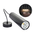 thumbnail image 3 of Lámpara de techo moderna y sencilla, 10 W, 85-265 V, 75 mm de diámetro, foco de luz cálida, tubo de techo, luz descendente para restaurante, karaoke y bar (negra, luz cálida), 3 of 6
