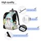 thumbnail image 3 of Disketp Summer Gnome,Cute Gnome print Canvas Backpack Lightweight Travel Daypack Student Rucksack Laptop Backpack-Medium, 3 of 5