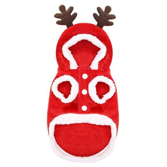 Dog Clothes Autumn Winter Thickened Pet Hoodie For Small Medium Dogs Puppy Warm Christmas Costume