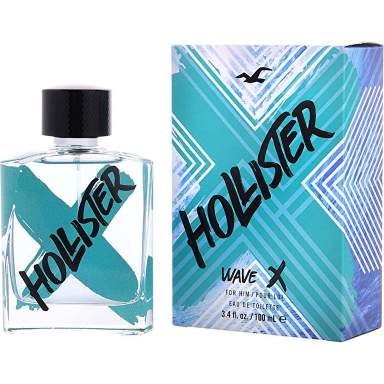 Hollister Wave X Men's EDT Spray, 3.4 oz Fragrance with Grapefruit