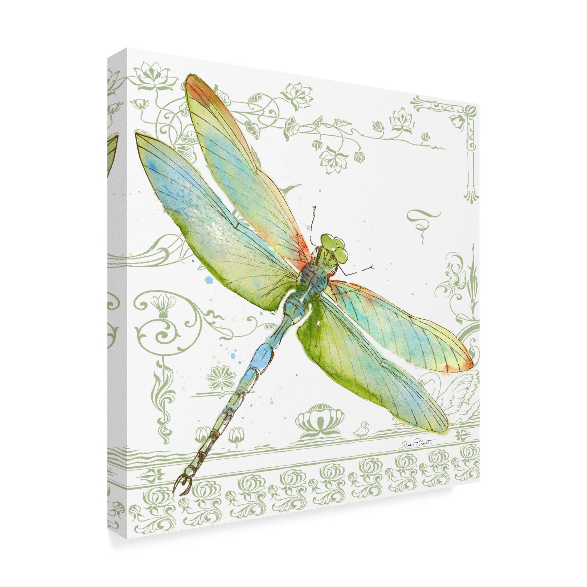 Trademark Fine Art 'Dragonfly Bliss 9' Canvas Art by Jean Plout