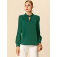 thumbnail image 3 of AllegK Dde San Patricio profesional Blusas de gade manlarcon cuello alto elegante pamujer Verde XL, 3 of 6