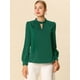 thumbnail image 3 of Dde San Patricio profesional Blusas de gade manlarcon cuello alto elegante pamujer  Verde L, 3 of 6
