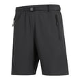 thumbnail image 2 of Men's Shorts Casual Fashion Sports Drying Slim Solid Zipper Pocket Shorts Mens Cargo Shorts Dark Gray 3XL, 2 of 2