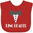 thumbnail image 3 of Inktastic Ring Bearer Mock Tux Tuxedo Boys Baby Bib, 3 of 4