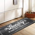 thumbnail image 6 of Findosom 20"x60" Farmhouse Laundry Room Runner Rug,Non Slip Heavy Duty Rubber Backing Washable Runner Rugs for Kitchen Floor Laundry Room Bathroom Hallway Entryway Area Rugs,Dark Gray, 6 of 7