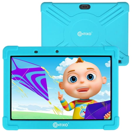 Contixo 10 inch K101 16GB 2GB RAM Kids Tablet with Children Parental Control Wifi 20+ Learning Games & Apps Exclusive Looney Tunes Content for Toddlers W/ Kid-Proof Case - (Best Tablet Ereader App)