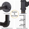 thumbnail image 3 of Industrial Iron Pipe Shelving Brackets Unit, Farmhouse Wall Mounted Pipe Shelves for Kitchen Bathroom, DIY Bookshelf Living Room Storage, 3Pack of 4 Tier, 3 of 6