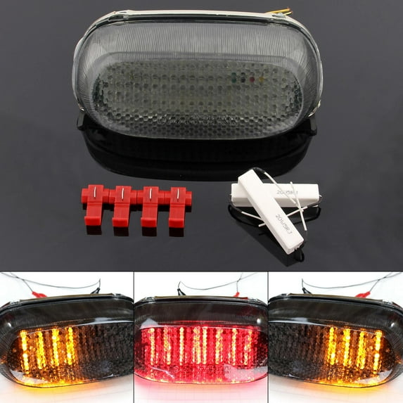 Smoke LED Taillight + Turn Signals for Kawasaki ZZR600 ZZR250 2004 ZX600E ZX11R