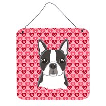 Carolines Treasures BB5273DS66 Boston Terrier Wall or Door Hanging Prints 6HX6W multicolor