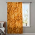 thumbnail image 3 of Orange Geometric Sheer Curtains 63 Inches Long, Modern Luxury Aesthetic Abstract Motifs Light Filering Curtains, Breathable Simi Curtain Privacy Drapes for Living Room Bedroom Window Treatment, 3 of 9