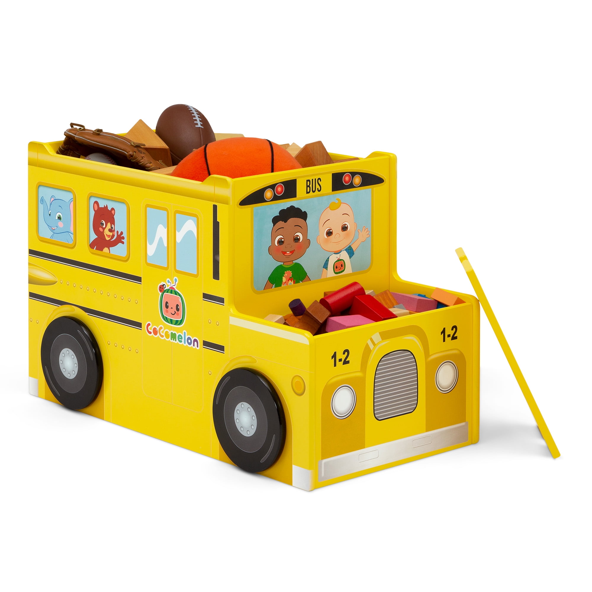 CoComelon School Bus Toy Box by Delta Children - Greenguard Gold Certified