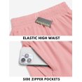 thumbnail image 6 of Pinspark Womans Lightweight Workout Running Shorts High Waisted Athletic Gym Short with Zip Pockets Quick Dry Comfy Lining Summer Active Short, 6 of 6