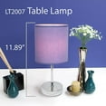 thumbnail image 3 of Simple Conceptions de table de base Chrome  avec abat-jour en tissu - Lot de 2, 3 of 4