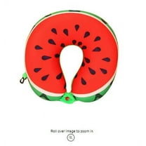 Windfall U Shaped Plush Neck Pillow Cartoon Fruit Pattern