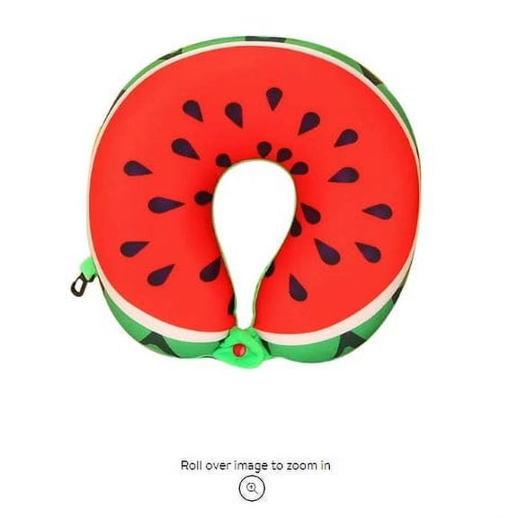 Windfall U Shaped Plush Neck Pillow Cartoon Fruit Pattern