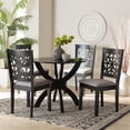 thumbnail image 2 of Baxton Studio Lena 5-Piece Modern Fabric/Wood Dining Set in Gray/Dark Brown, 2 of 10