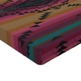 thumbnail image 2 of Ambesonne Ethnic Fitted Sheet, Colorful Stripes Triangles, Full Size, Multicolor, 2 of 3