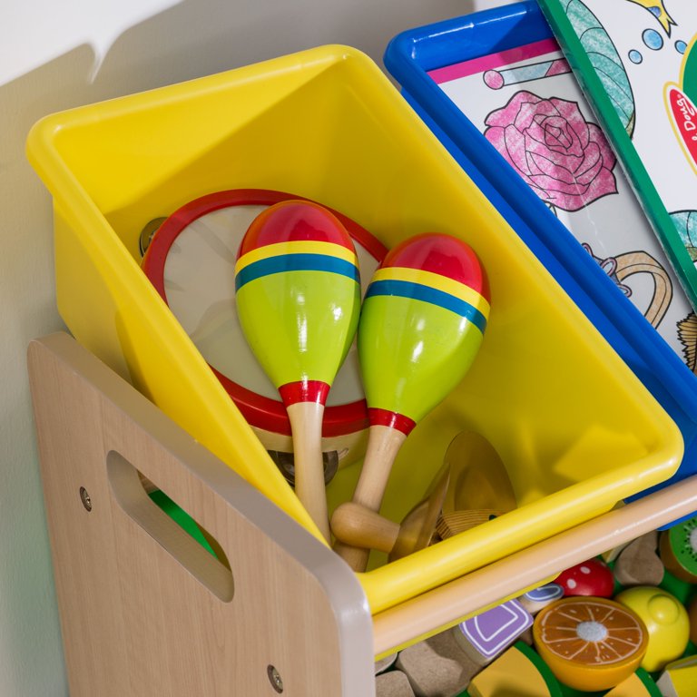 Shelf Bin Organizer - 36 x 12 x 75 with 4 x 12 x 4 Yellow Bins