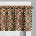 thumbnail image 3 of Ambesonne Ethnic Valance Pack of 2, Bohemian Peruvian Geometric, 54"X12", Taupe Ginger and Rust, 3 of 5