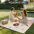 thumbnail image 4 of Easter Rabbits Outdoor Rug for Patio/Deck/Porch, Non-Slip Large Area Rug 5 x 7 Ft, Cute Bunny Eggs Butterflies Floral Leaf Beige Indoor Outdoor Rugs Washable Area Rugs, Camping Rug Carpet Runner, 4 of 8