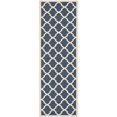 thumbnail image 1 of Safavieh Courtyard Navy Indoor Outdoor Rug - Runner 2'3" x 10', 1 of 5