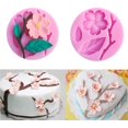 thumbnail image 1 of Moldes con forma de flor de melocotón, moldes de silicona para plantas y hojas de fondant, utensilios para decorar pasteles, molde de chocolate, decoración de cupcakes Afortunado Sencillez, 1 of 5