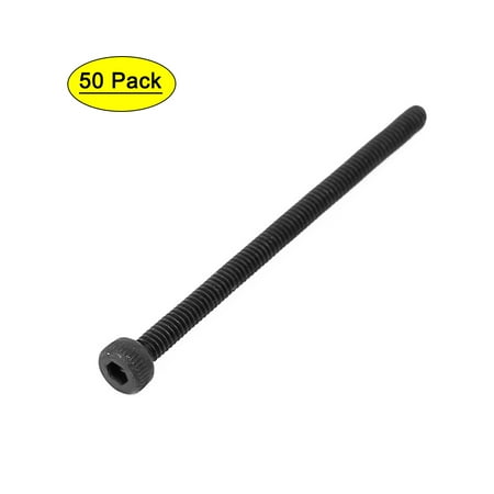 

M2x32mm Alloy Steel Hex Socket Head Knurled Cap Screw Bolt Black 50pcs
