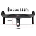 thumbnail image 4 of 1Set Fiber Handlebar Integrated Bar Stem Road Bike Handlebar 420x100mm, 4 of 8