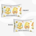thumbnail image 2 of Balery Bee Happy Sunflower Gnomes Bedding Queen Pillow Cases - Envelope Closure - Soft Brushed Microfiber Fabric - Shrinkage and Fade Resistant Pillow Cases-16"x24", 2 of 6
