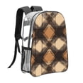 thumbnail image 4 of 16 Inch Transparent Backpack With Lightweight And Durable Design Without Pockets Transparent For Work Business Travel Sports Sandybrown Buffalo Plaid Check Tartan Scotland_2, 4 of 7