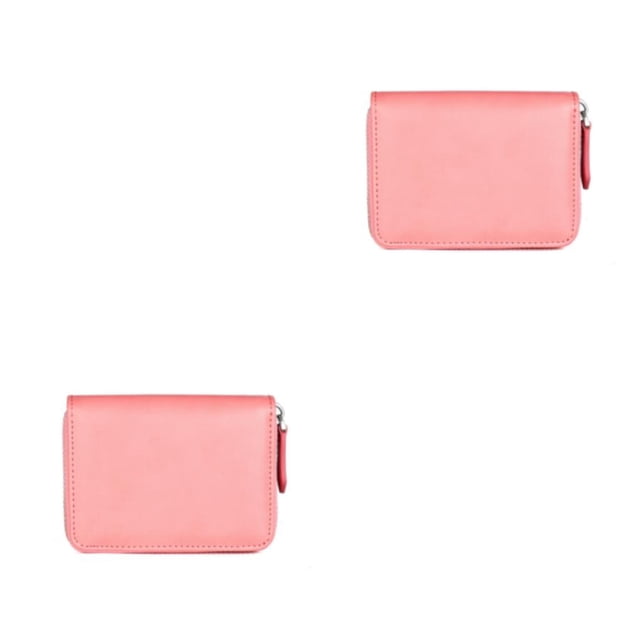 Monedero Sonducket Hombres bolsa de dinero corta Mini billetera bolsillo Cremallera RFID Bloqueo Rosa 2Conjunto