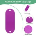 thumbnail image 2 of Uxcell 25-Pack Blank Dog Tags, 2" x 0.75" x 0.04" Metal Stamping Blanks, Aluminum Tags for Engraving/DIY Craft [Purple], 2 of 6