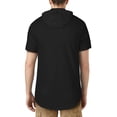 thumbnail image 2 of Ma Croix Mens Hipster Side Zipper Hoodie Round Hemline T Shirt, 2 of 6