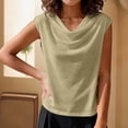 thumbnail image 2 of Women's Summer Sleeveless Round Neck Tank Top Cami Tops Blouses Solid Color Comfy Regular Fit Casual Daily Wear Vacation Beach Outfits Fashion Essential Gift for Women | CSEONE,Green XL, 2 of 9