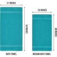 thumbnail image 4 of Utopia Towels 6 Pack Medium Bath Towel Set, 24 by 48 Inches, 500 GSM 100% Ring Spun Cotton, Lightweight and Highly Absorbent Quick Drying Premium Towels for Hotel, Spa and Bathroom, Turquoise, 4 of 8