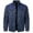 a-Navy4511, variant on Mens Sweater Jacket Heathered Knit Coat With Quilted Shoulder Panel Full Zip Closure Stand Collar Long Sleeve Warm Coat For Daily Wear Outdoor Activities Navy M