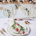 thumbnail image 3 of Strawberry Cloth Napkins, Vintage Green Botanical Spring Floral Washable and Reusable Dinner Napkins Set of 4, Table Napkin for Kitchen Party Birthday Wedding Hotel Housewarming 20"x20", 3 of 9