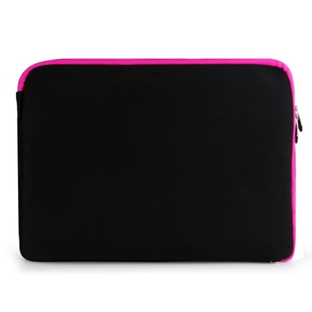 REIBE Laptop Neoprene Trim Design Sleeve Case Cover For x The 17 inch laptop Sleeve offers a traditional and cushioned for your laptop device. Made with soft Neoprene  our sleeves are designed to wrap around your laptop and prevent unwanted scratches  dents and bruises. Our design means our Sleeve will fit nearly all 16” to 17.3” laptop devices. Also built in is a handy front zippered pouch to store chargers  accessories or any other necessities. Provide that extra padded within your backpack or suitcase luggage as you venture on to school or work. Simple  Compact and Chic you simply can’t go wrong with this sleeve case  order yours today! Sleeve Case designed for notebook computers 16 inch to 17.3 inch devices Fantastic from bumps  shock and scratches Lightweight design for easy mobility and a heavy duty zipper closure Carry your Laptop anywhere  conveniently and safely or add that extra cushion in that briefcase or backpack! Zippered Front pocket for chargers or accessories Product Dimension: 17in x 12.5in x .5in  Smoothly Fits up tp 16.41in x 11.15in x 1.15in Fits the following (But not limited to): - AW17R4-7005SLV-PUS 17  Laptop - Asus - 17.3  Laptop - Dell - 2-in-1 17.3  Touch-Screen Laptop - Dell Inspiron 17.3-inch - Gigabyte P57Xv7-KL2 17.3  - - 17.3  - - OMEN by 17.3  - Envy 17 - ProBook 470 G3 - ’s 17-X116DX - 17.3 inch