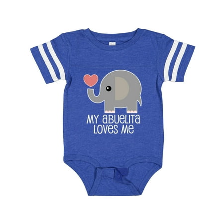 

Inktastic My Abuelita Loves Me Boys or Girls Baby Bodysuit