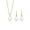 Gold, variant on Elli by Julie & Grace Shell Pearl Necklace and Earrings Jewelry Set