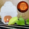 thumbnail image 4 of NUAHRHY Ceramic Buddha Head Oil Burner Melt Wax Warmer Diffuser Candle Holder, 4 of 9